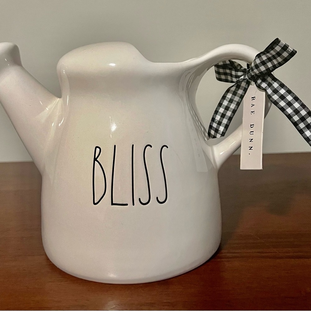 New Rae Dunn. ceramic “BLISS” water pitcher by Magenta.